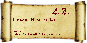 Laudon Nikoletta névjegykártya